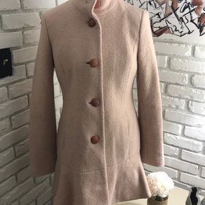 Super cute pink coat with vintage buttons